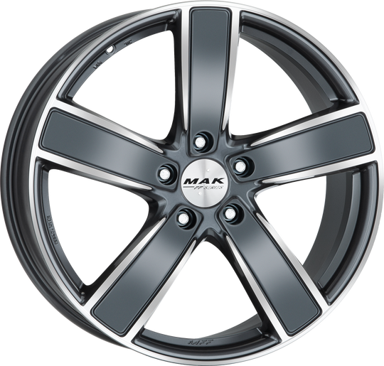 F9521UFQM71KY5 - MAK Turismo-FF 21X9.5 5X130 ET 71MM Gunmetal With Mirror Face - MAK Wheels Canada