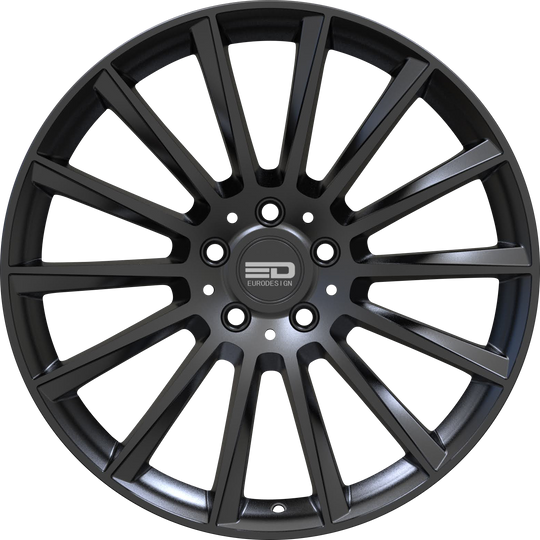 SAC1875F25666MB - Euro Design Sacco 18X7.5 5X112 ET 25MM Matte Black - Euro Design Wheels Canada