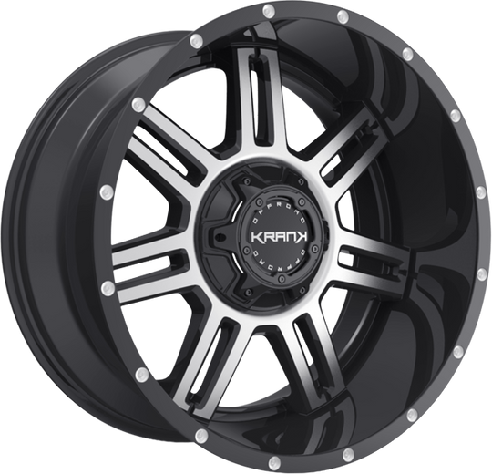 K4020963539Q00GBM - Krank Offroad Force 20X9 6X139.7 / 6X135 0mm Gloss Black With Machined Face - Krank Offroad Wheels Canada