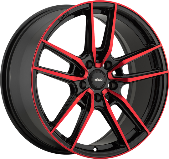 MY8951440R - Konig Myth 19X8.5 5X114.3 ET 40MM Gloss Black With Red Tinted Clear Coat - Konig Wheels Canada