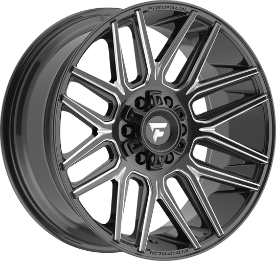 FA14-22108170N19BM - Fittipaldi Offroad FA14BM 22X10 8X170 ET -19MM Gloss Black Milled - Fittipaldi Offroad Wheels Canada