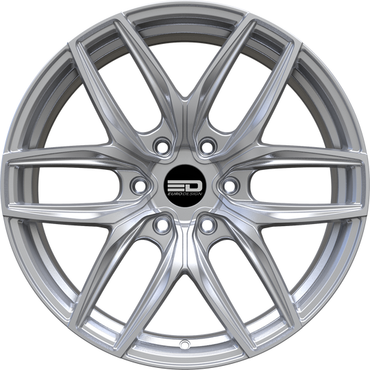 F2096352587S - Euro Design Forza 6 20X9 6X135 ET 25MM Silver - Euro Design Wheels Canada