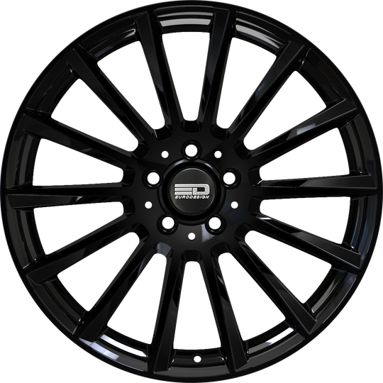 SAC1875F40666GB - Euro Design Sacco 18X7.5 5X112 ET 40MM Gloss Black - Euro Design Wheels Canada