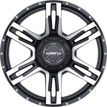 Load image into Gallery viewer, K3020963539P18GBM - Krank Offroad Caliper 20X9 6X135 / 6X139.7 18mm Gloss Black With Machined Face - Krank Offroad Wheels Canada