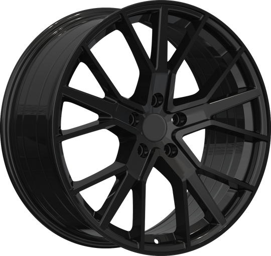 RW150008 - YKW Replicas AR14 18X8 5X112 ET 45MM Gloss Black - YKW Replicas Wheels Canada