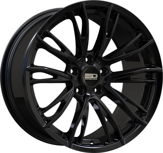 VEN1880F38667GB - Euro Design Venice 18X8 5X112 ET 38MM Gloss Black - Euro Design Wheels Canada