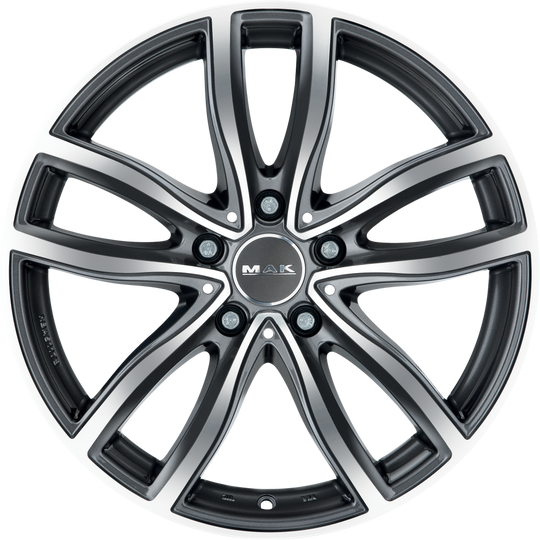 F8070FHQM30I2BX - MAK Fahr 17X8 5X120 ET 30MM Gunmetal With Mirror Face - MAK Wheels Canada