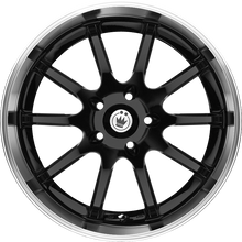 Load image into Gallery viewer, LI77T04405 - Konig Lightning 17X7 5X100 / 5X114.3 40mm Gloss Black With Machined Lip - Konig Wheels Canada