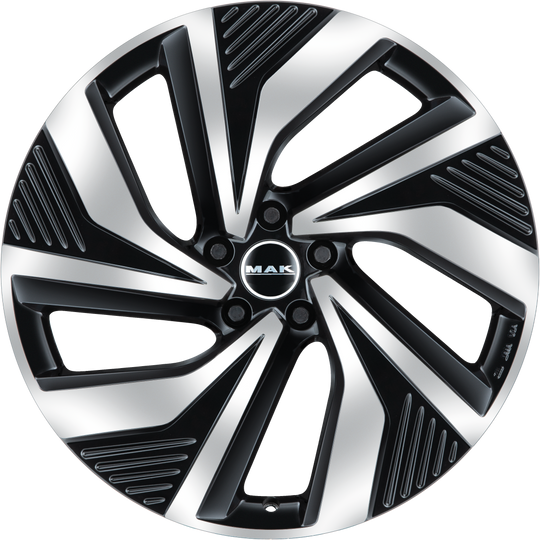 F7590EEBM50VW2X - MAK Electra 19X7.5 5X112 ET 50MM Black Mirror - MAK Wheels Canada