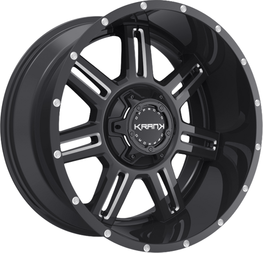 K4018963539P18GBML - Krank Offroad Force 18X9 6X135 / 6X139.7 18mm Gloss Black Milled - Krank Offroad Wheels Canada