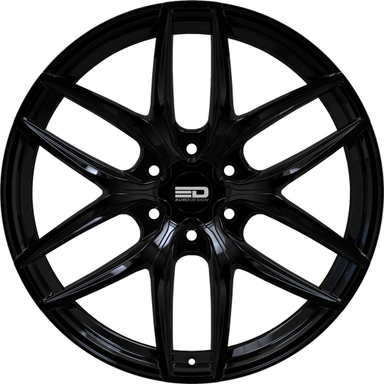 F2096393095GB - Euro Design Forza 6 20X9 6X139.7 ET 30MM Gloss Black - Euro Design Wheels Canada