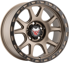 Charger l'image dans la galerie, M277985128 - Mamba M27 17X9 5X139.7 ET 12MM Stippled Matte Bronze With Black Lip - Mamba Wheels Canada