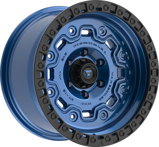 FT100-17905127N12BLB - Fittipaldi Offroad FT100BLB 17X9 5X127 ET -12MM Blue Black - Fittipaldi Offroad Wheels Canada