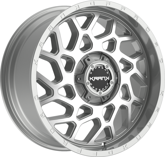 K80221263539N44MU - Krank Offroad Ambush 22X12 6X139.7 / 6X135 -44mm Brushed Aluminum - Krank Offroad Wheels Canada