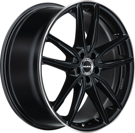F8090EVGL48WS4X - MAK Evo 19X8 5X112 ET 48MM Gloss Black Mirror Ring - MAK Wheels Canada