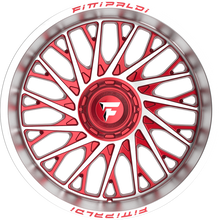 Load image into Gallery viewer, FA08-22128165N44MR - Fittipaldi Offroad FA08MR 22X12 8X165.1 ET -44MM Gloss Red With Machined Face and Lip - Fittipaldi Offroad Wheels Canada