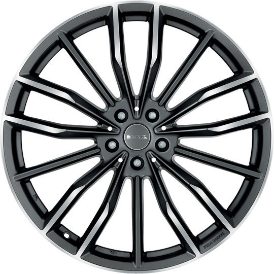 F9090RUQM37IZ2X - MAK Rapp 19X9 5X120 ET 37MM Gunmetal With Mirror Face - MAK Wheels Canada
