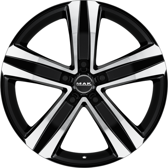 F75805TBM60D3 - MAK Stone5 18X7.5 5X118 ET 60MM Black Mirror - MAK Wheels Canada