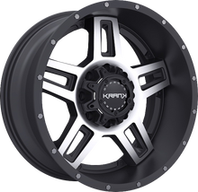 Charger l'image dans la galerie, K1218951427Q00GBM - Krank Offroad Hammer 18X9 5X114.3 ET 0MM Gloss Black With Machined Face - Krank Offroad Wheels Canada