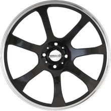 Load image into Gallery viewer, KN56D04385 - Maxxim Knight 15X6.5 4X100 / 4X114.3 38mm Gloss Black With Machined Lip - Maxxim Wheels Canada