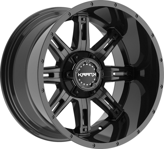 K5021263539N44GB - Krank Offroad Shaft 20X12 6X139.7 / 6X135 -44mm Gloss Black - Krank Offroad Wheels Canada