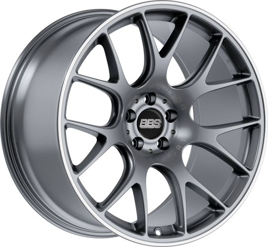 CH148TIPO - BBS CHR 20X9 5X112 ET 25MM Satin Titanium With Polished Stainless Steel Rim Protector - BBS Wheels Canada