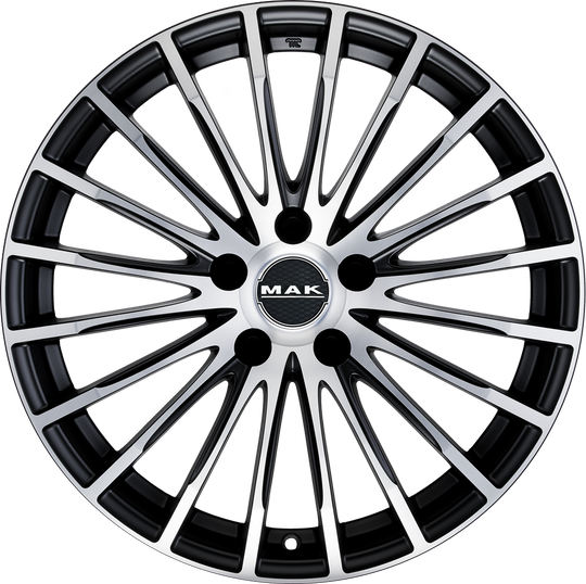 F8080FAIB30W1 - MAK Fatale 18X8 5X112 ET 30MM Ice Black - MAK Wheels Canada