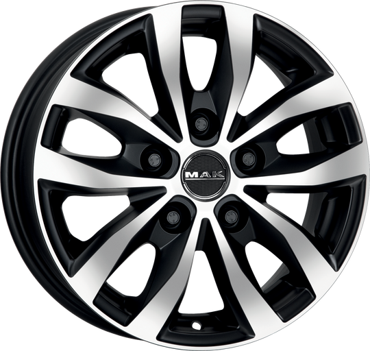 F65605LIB50WS2 - MAK Load5 16X6.5 5X112 ET 50MM Ice Black - MAK Wheels Canada
