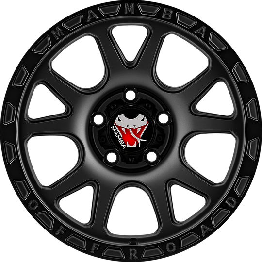 M272950125 - Mamba M27 20X9 5X150 ET 12MM Stippled Matte Black - Mamba Wheels Canada