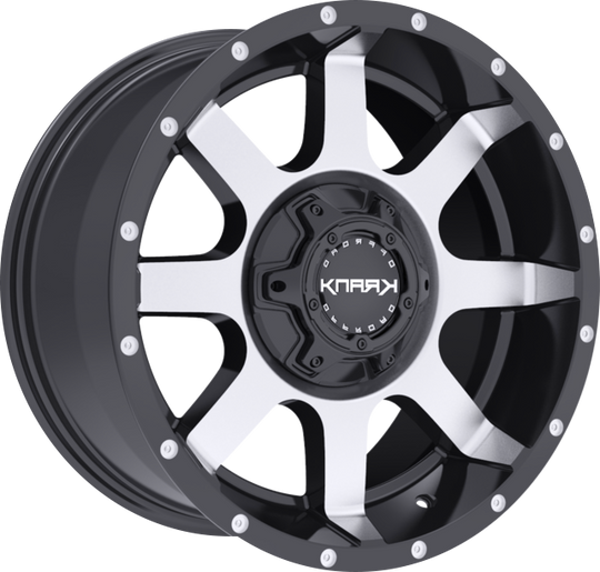 K6020963539Q00GBM - Krank Offroad Slick 20X9 6X139.7 / 6X135 0mm Gloss Black With Machined Face - Krank Offroad Wheels Canada