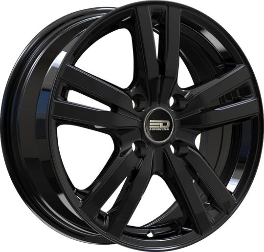OTT1770EFS4B3867GB - Euro Design Ottano - EFS 17X7 5X100 / 5X105 / 5X110 / 5X112 / 5X115 / 5X118 / 5X108 ET 38mm Gloss Black - Euro Design Wheels Canada