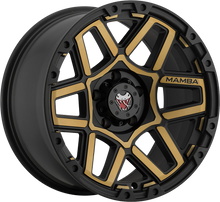 Load image into Gallery viewer, M232983N128 - Mamba M23 20X9 6X139.7 ET -12MM Matte Black With Bronze Face - Mamba Wheels Canada