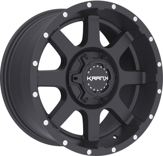 K6017952739P18SB - Krank Offroad Slick 17X9 5X127 ET 18MM Satin Black - Krank Offroad Wheels Canada