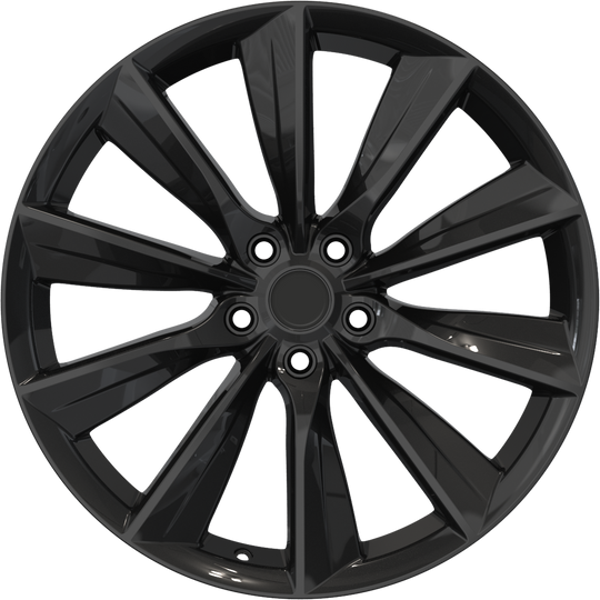RW150022 - YKW Replicas TS1 19X9.5 5X114.3 ET 35MM Gloss Black - YKW Replicas Wheels Canada