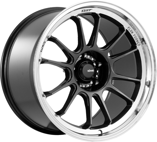 HG97100456 - Konig Hypergram 17X9 4X100 ET 45MM Metallic Carbon With Machined Lip - Konig Wheels Canada