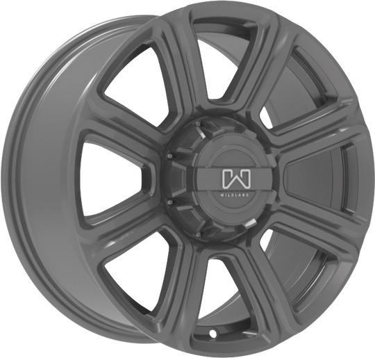 H178639351887MG - Wildland Hurricane 17X8 6X135 / 6X139.7 18mm Matte Gunmetal - Wildland Wheels Canada
