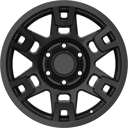 RW150001 - YKW Replicas TR2 17X8 6X139.7 ET 5MM Gloss Black - YKW Replicas Wheels Canada