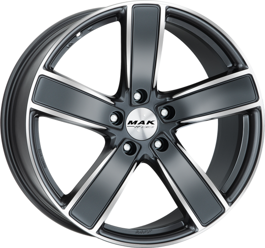 F1021UDQM19WSX - MAK Turismo-D-FF 21X10 5X112 ET 19MM Gunmetal With Mirror Face - MAK Wheels Canada
