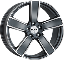 Charger l'image dans la galerie, F1521UDQM65KY5 - MAK Turismo-D-FF 21X11.5 5X130 ET 65MM Gunmetal With Mirror Face - MAK Wheels Canada