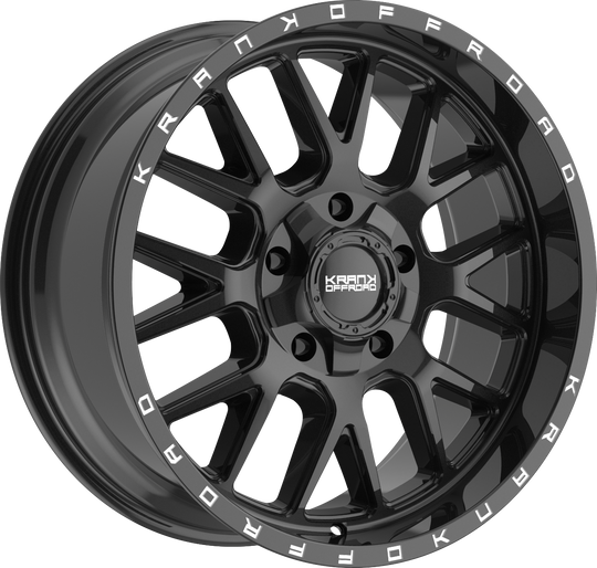 K10221052739N18GB - Krank Offroad Fuse 22X10 5X127 ET -18MM Gloss Black - Krank Offroad Wheels Canada