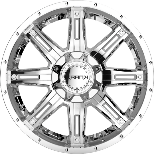 K502098165P18CH - Krank Offroad Shaft 20X9 8X165.1 ET 18MM Chrome - Krank Offroad Wheels Canada