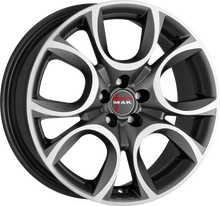 Charger l'image dans la galerie, F7060ONQM39AAX - MAK Torino W 16X7 4X98 ET 39MM Gunmetal With Mirror Face - MAK Wheels Canada