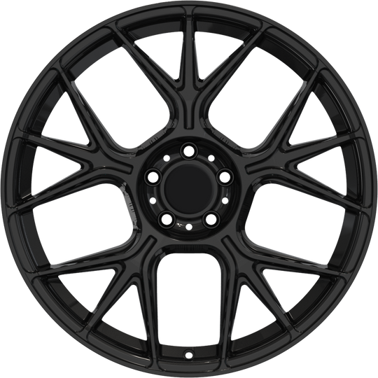 RW150032 - YKW Replicas MR4 18X8 5X112 ET 30MM Gloss Black - YKW Replicas Wheels Canada