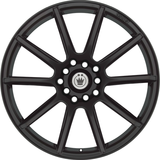 CL76D04405 - Konig Control 16X7 4X100 / 4X114.3 40mm Matte Black - Konig Wheels Canada