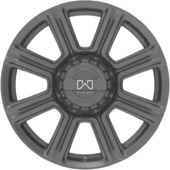 H188620391578MG - Wildland Hurricane 18X8 6X139.7 / 6X120.65 15mm Matte Gunmetal - Wildland Wheels Canada