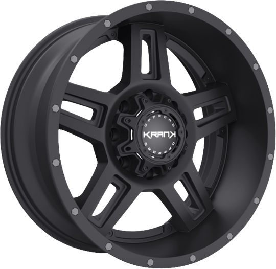 K1221052739N24SB - Krank Offroad Hammer 20X10 5X127 ET -24MM Satin Black - Krank Offroad Wheels Canada
