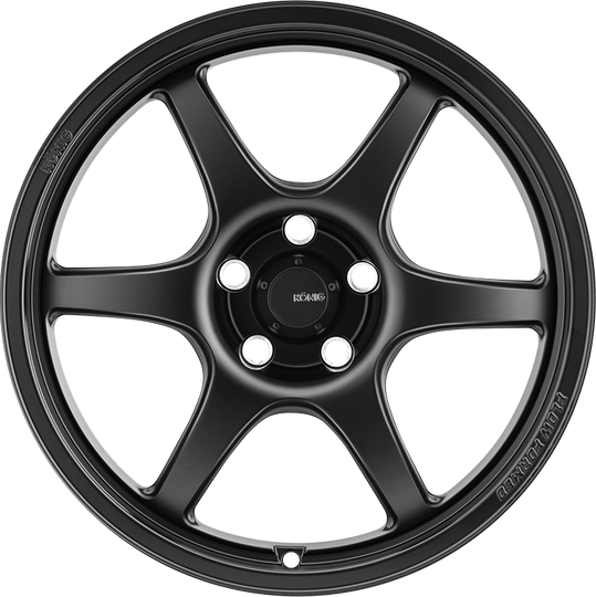 HF87514385 - Konig Hexaform 17X8 5X114.3 ET 38MM Matte Black - Konig Wheels Canada