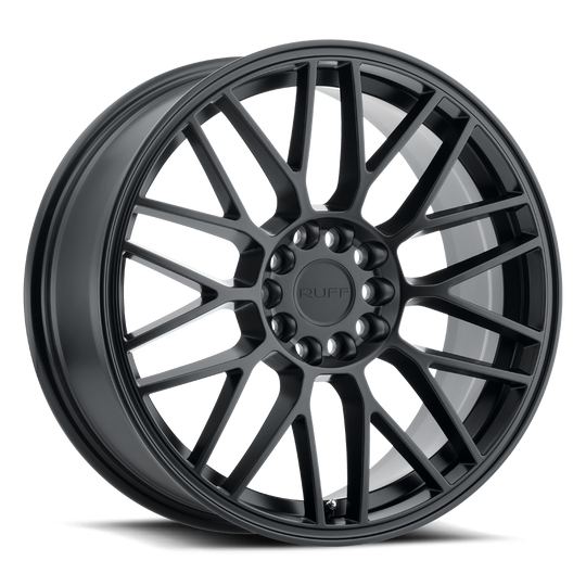 1880VDR385D84M72 - Ruff Overdrive 18X8 5X108 / 5X114.3 38mm Matte Black - Ruff Wheels Canada