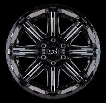 Load image into Gallery viewer, 2012RPG-45127B71 - Black Rhino Rampage 20X12 5X127 -44 mm Gloss Black W/ Mirror Cut Face &amp; Translucent Clear - Black Rhino Wheels Canada