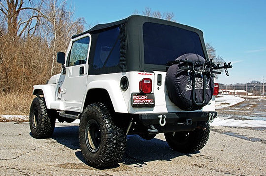 RC85020.35 Soft Top - Replacement - Black - Full Doors - Jeep Wrangler TJ (97-06) Rough Country Canada